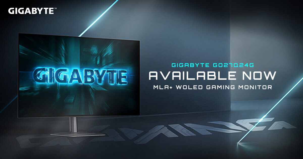 Gigabyte Announces Availability of 27" QHD 240Hz WOLED Gaming Monitor for Competitive Play